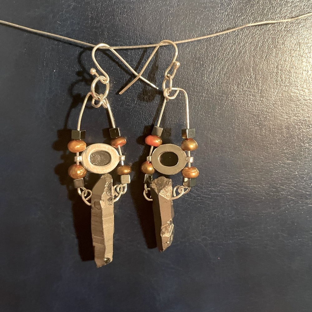 Boho dangle earrings - Picture 3 of 4